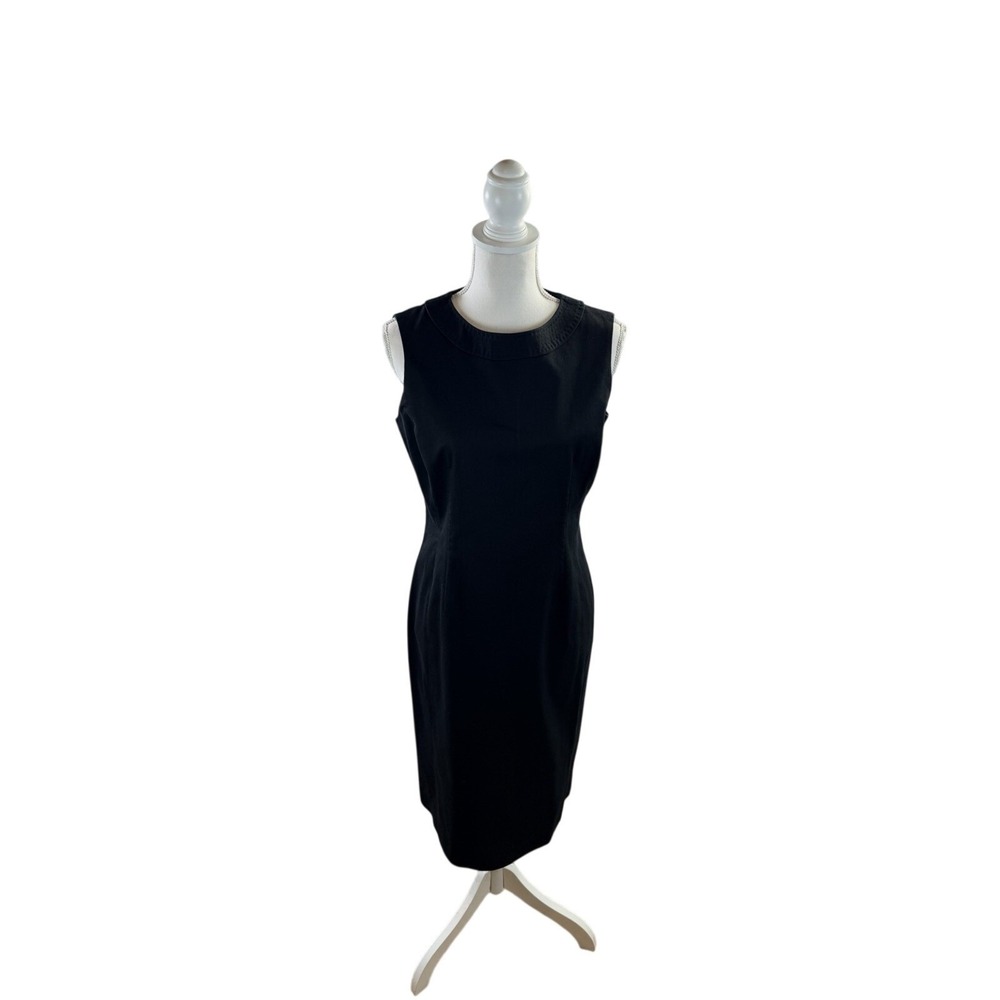 Brooks Brothers black sleeveless sheath dress size 8